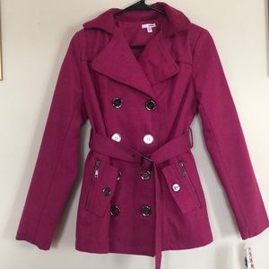 Bongo Faux Wool Peacoat Jacket - New w/ tags